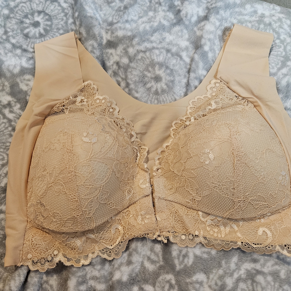 Elegant Lace Beige Bra